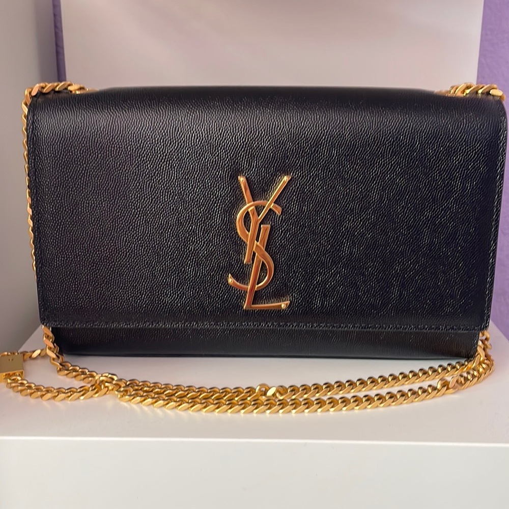 YSL Saint Laurent medium Kate shoulder bag black, NEW